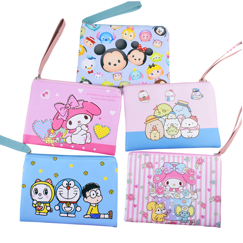 卡通化妆包大容量便携手腕包卫生巾收纳袋A5票据证件资料袋拉链袋,收纳整理,化妆包,淘宝优惠券,粉丝福利购,淘宝优惠卷