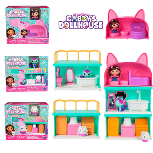 gabby's dollhouse 盖比的娃娃屋城堡房子卧室浴室女孩过家家套装