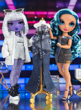 Rainbow High彩虹高中影子高中Dia Mante惊喜娃娃限量版换装玩具