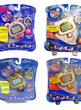 Littlest Petshop儿童数字电子虚拟宠物游戏机黑白屏挂件宠物扣