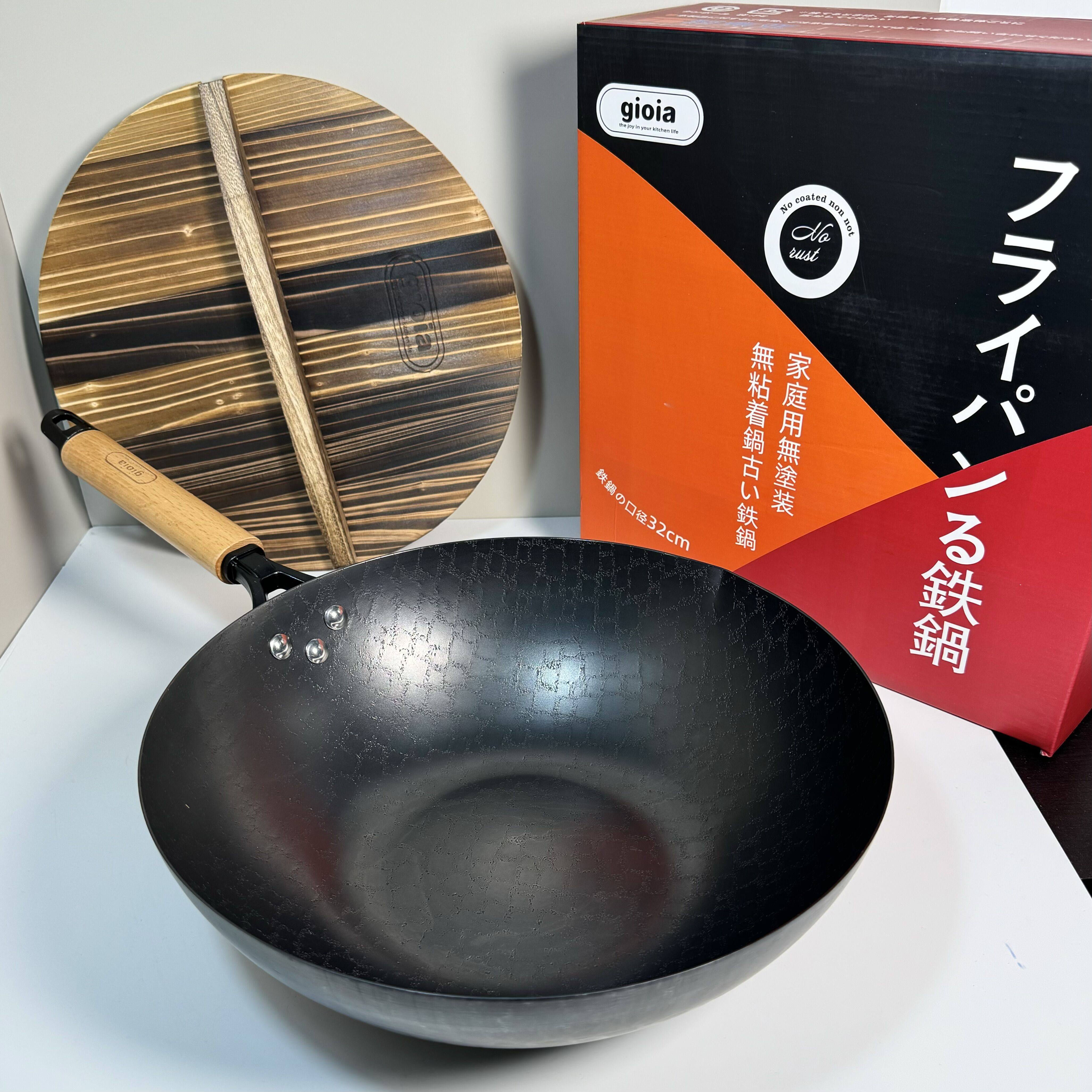 出口日本家用炒锅日式锻打无涂层不粘铁锅电磁炉平底炒菜锅专用