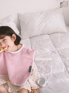 minnow韩国自制宝宝围巾手巾多用途毛巾洗脸巾幼儿园口水巾围兜