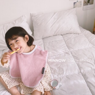 minnow韩国自制宝宝围巾手巾多用途毛巾洗脸巾幼儿园口水巾围兜