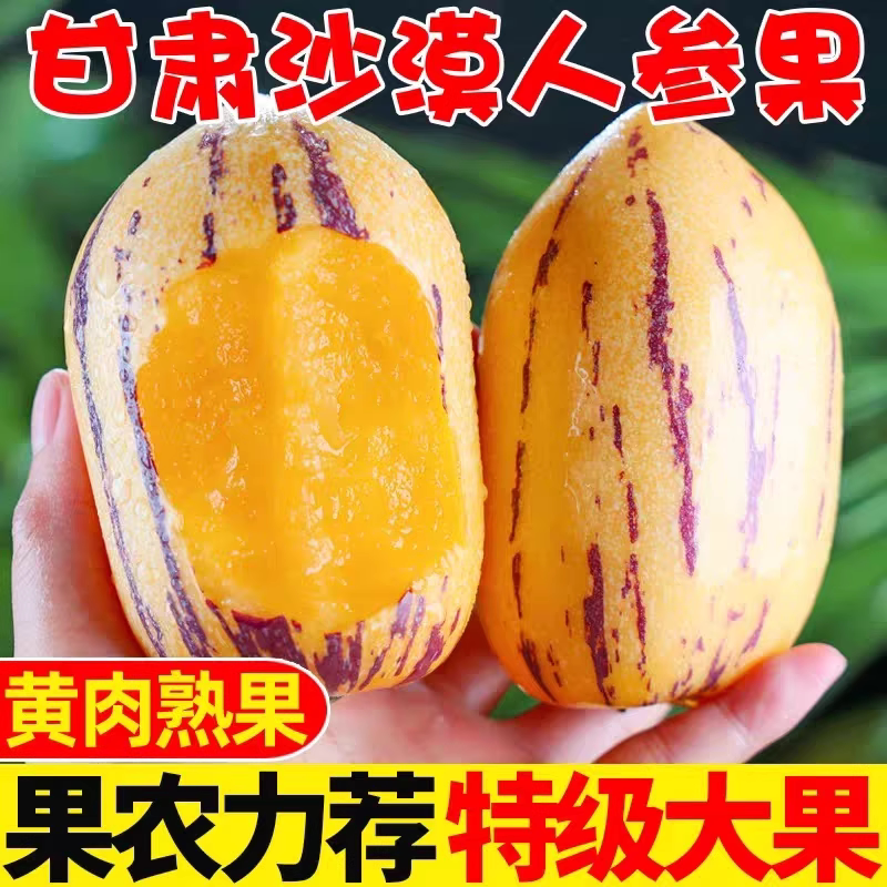 人参果新鲜水果甘肃民勤沙漠特大人生果黄果低糖孕妇大果当季整箱