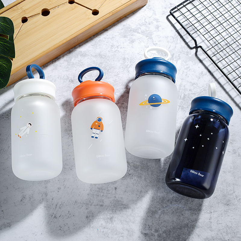 高颜值男生宇航员ins风玻璃水杯