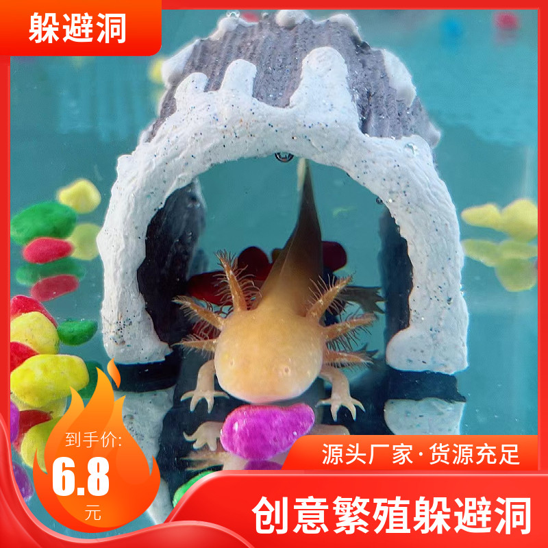 陶罐躲避洞鱼躲避屋产卵洞鲷罐虾屋虾窝虾罐异型鱼繁殖罐鱼缸造景