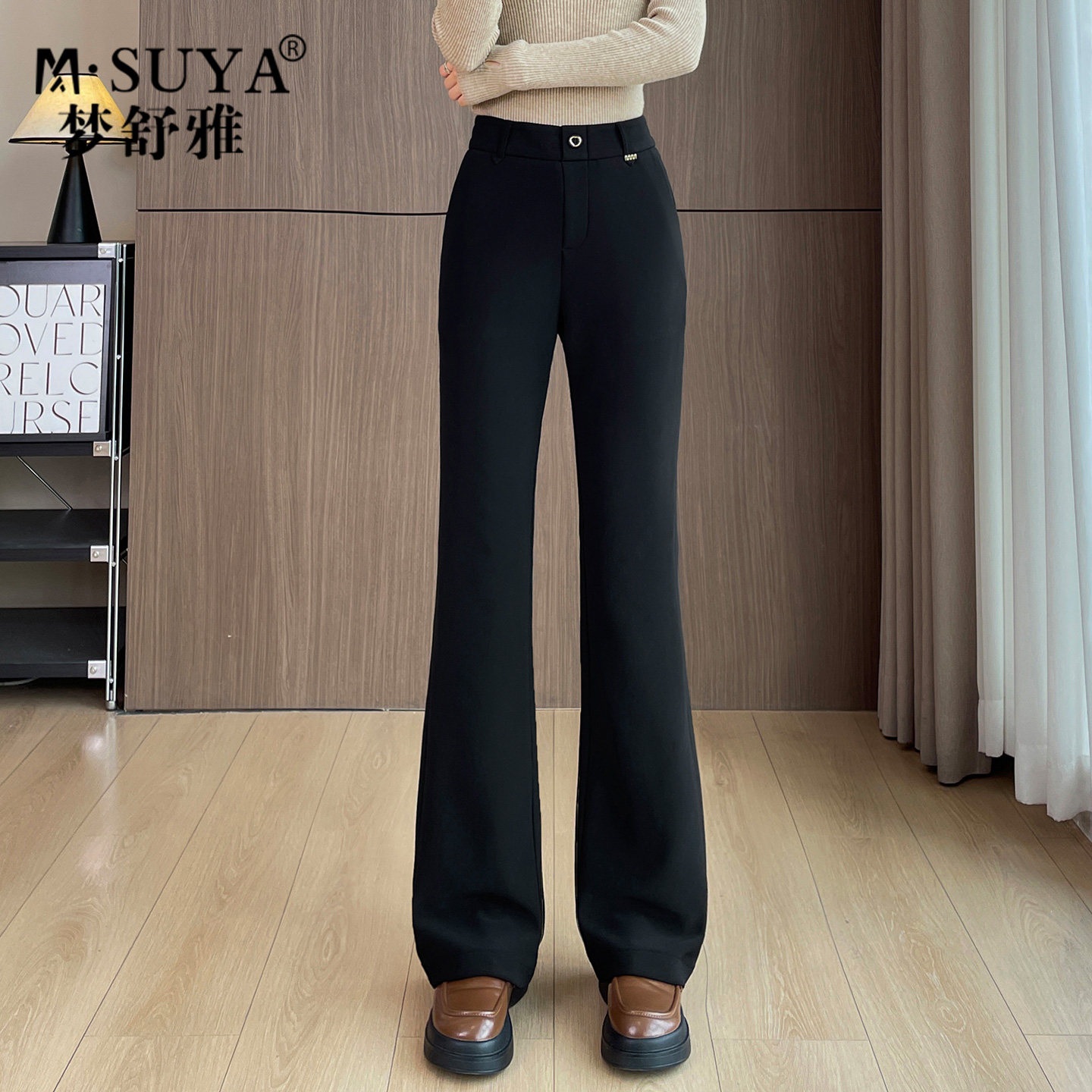 梦舒雅微喇羽绒裤女2025冬季新款保暖加厚外穿高腰修身显瘦喇叭裤,女装/女士精品,棉裤/羽绒裤,淘宝优惠券,粉丝福利购,淘宝优惠卷