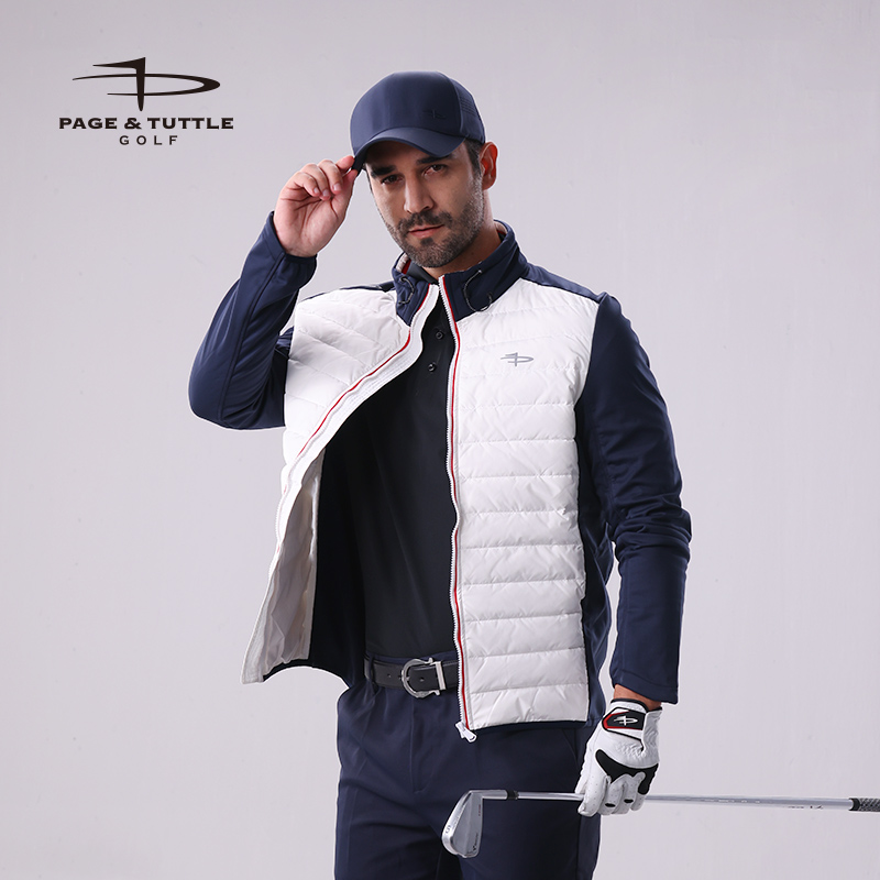 佩奇塔特高尔夫羽绒服男冬季新品修身运动立领鸭绒服装保暖外套