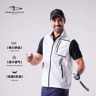 佩奇塔特男士高尔夫马甲防风运动背心golf轻薄马夹小坎肩男装