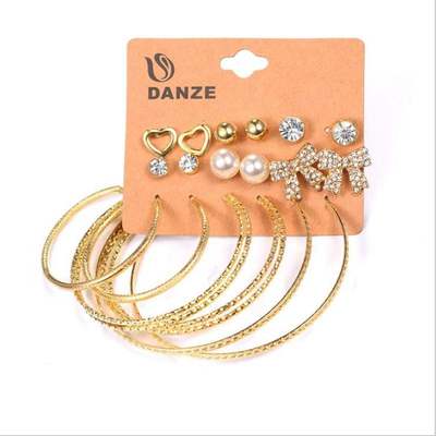 stud earrings for women created rhinestone earings耳环套装