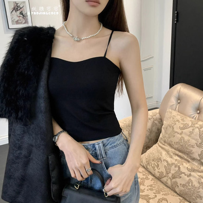 妖精可可心悦慵懒奶皮内衣辣妹露背吊带背心女外穿带胸垫性感美背