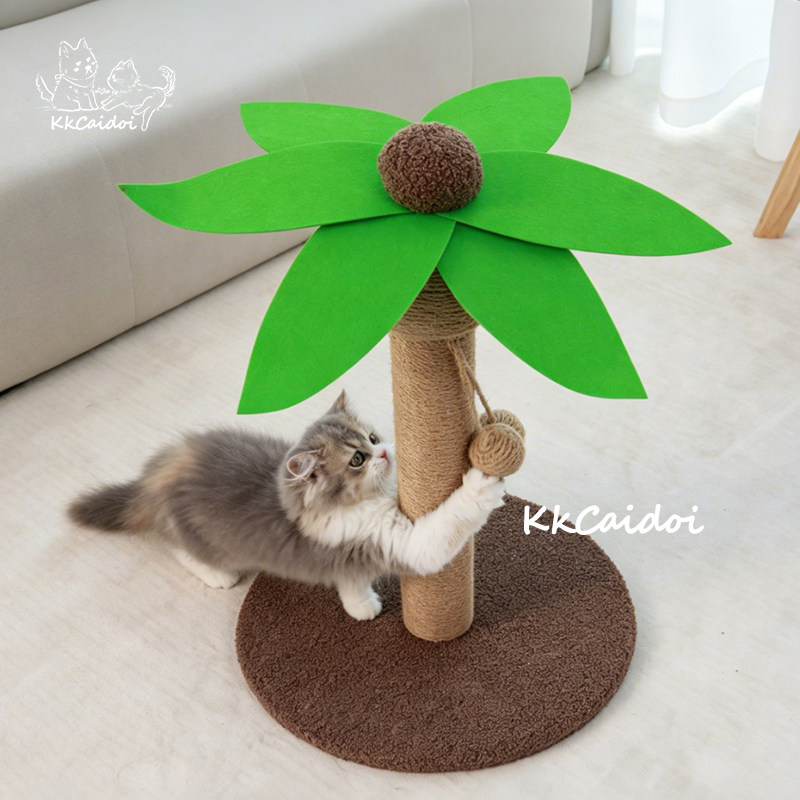 椰树猫抓板立式麻绳猫抓柱猫爪板不掉屑可爱猫咪玩具剑麻耐磨用品