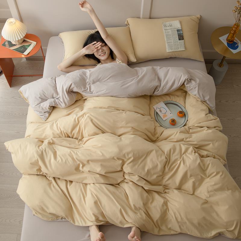 新疆包邮超柔软糯裸睡针织棉四件套全棉天竺棉床单被套纯棉床笠三