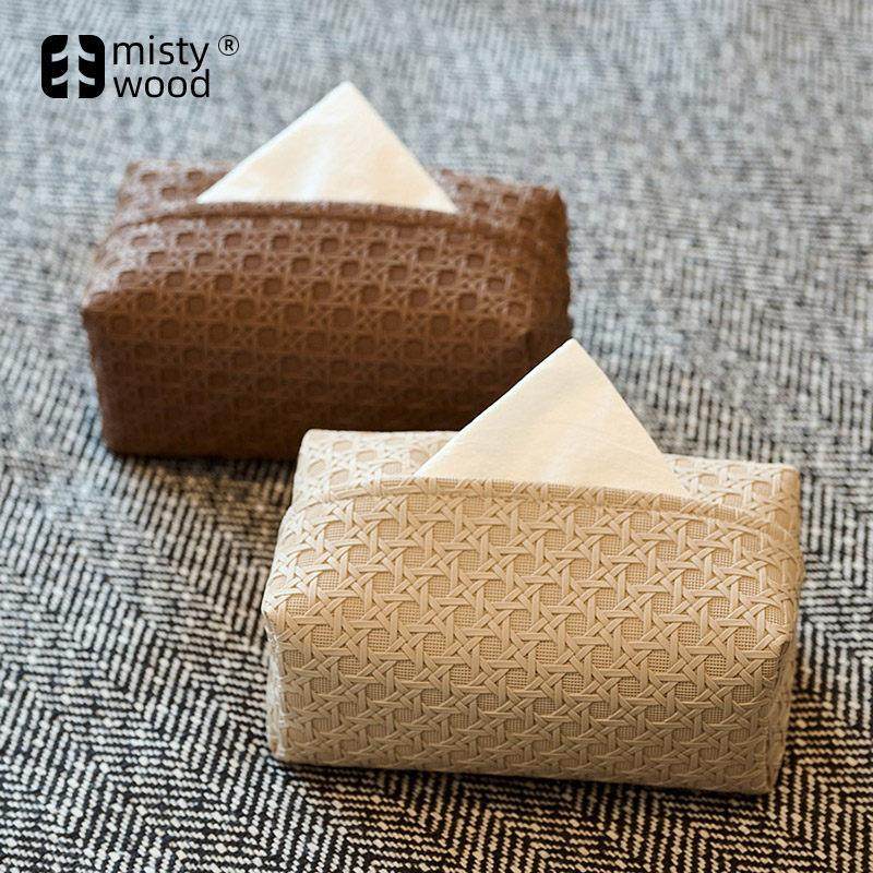 新疆包邮迷雾之森彷真藤编纹纸巾盒轻奢皮革抽取式卫生纸收纳盒客,收纳整理,纸巾盒,淘宝优惠券,粉丝福利购,淘宝优惠卷