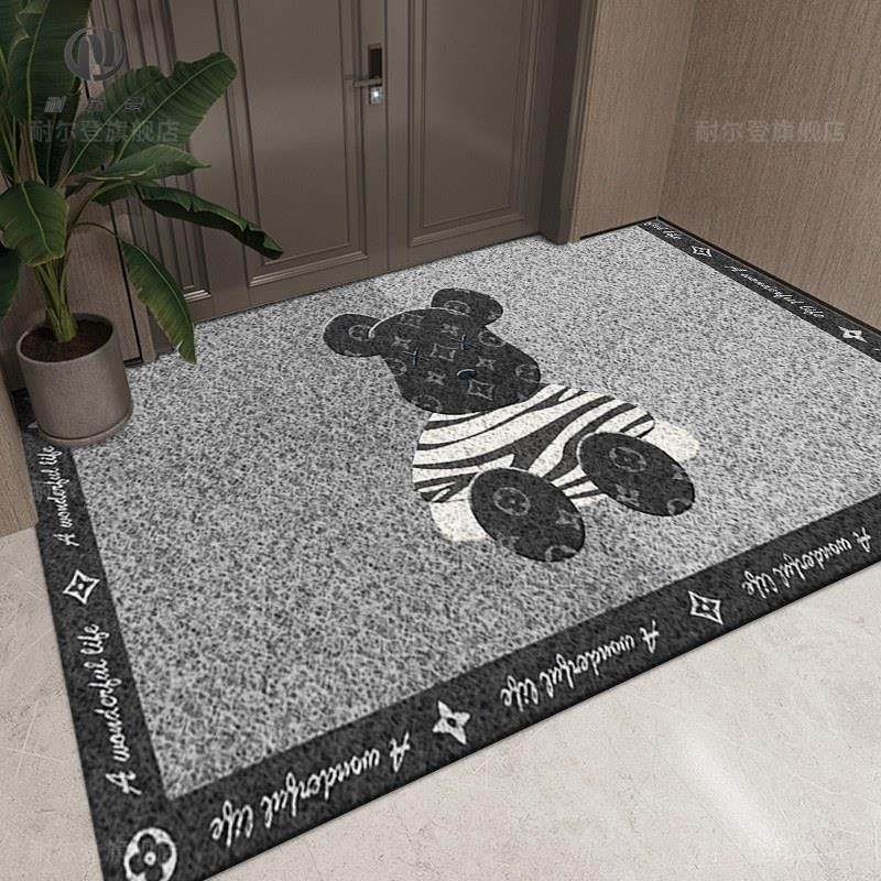 新疆包邮灰色高级感丝圈地垫入户门垫进门除尘垫大门口脚垫子门外,居家布艺,家用脚垫,淘宝优惠券,粉丝福利购,淘宝优惠卷