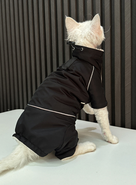 外出冲锋衣加绒加厚四脚衣任发财德文猫无毛猫衣服斯芬克斯猫