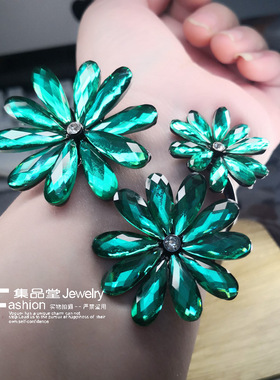 欧美琉璃夸张大雏菊花朵手镯独特