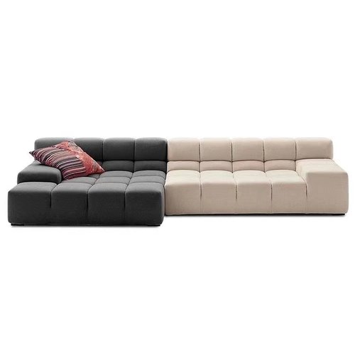 意式轻奢极简约客厅组合沙发北欧大小户型双三人拼色千鸟格女装店