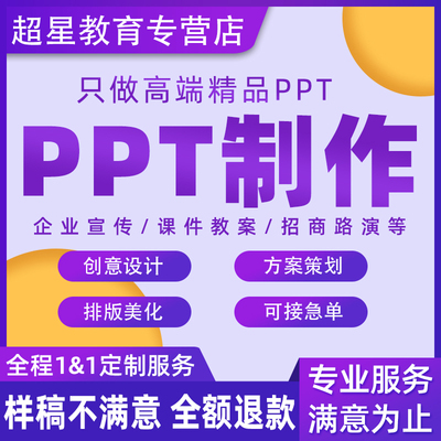 ppt制作代做美化修改定制工作汇报企业宣传路演讲说课课件述职