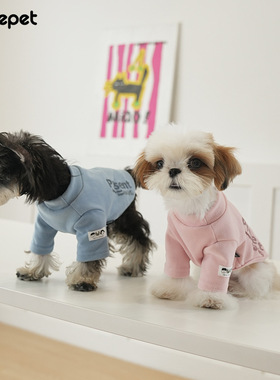 cheepet/趣派秋冬字母印花基础内搭比熊马尔济斯小狗狗两腿打底衫