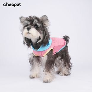 CheePet趣派宠物衣服春夏透气无袖连帽背心小狗狗防晒凉感连帽衫