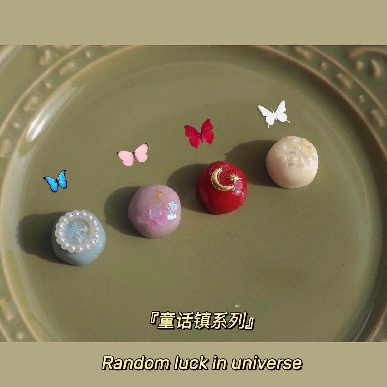 少女心耳夹原创设计彩绘手作耳钉