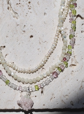 桃乐丝的秘密花园｜一加一shop原创氛围感串珠项链女叠戴复古小众