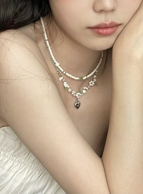 假日花园｜一加一shop原创串珠项链女叠戴锁骨链氛围感春夏花朵