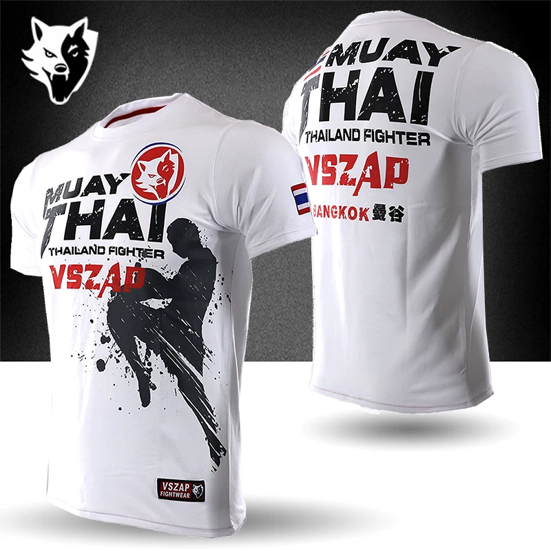 Vszap正品Muay Thai健身泰拳击运动武林风MMA播求格斗短袖T恤搏击