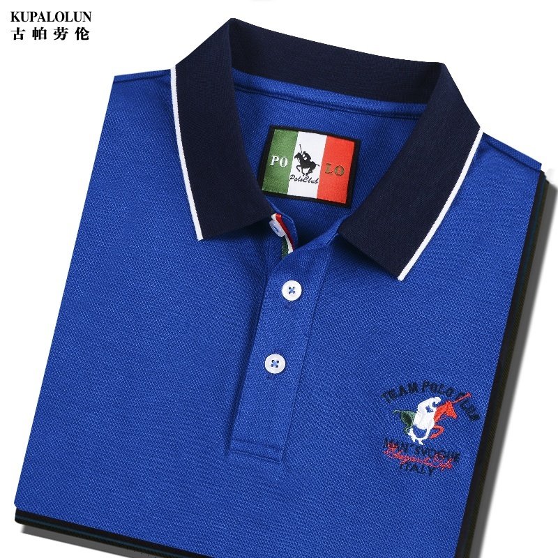 高端品牌男装保罗短袖T恤男翻领纯棉休闲有领上衣半袖polo衫春夏