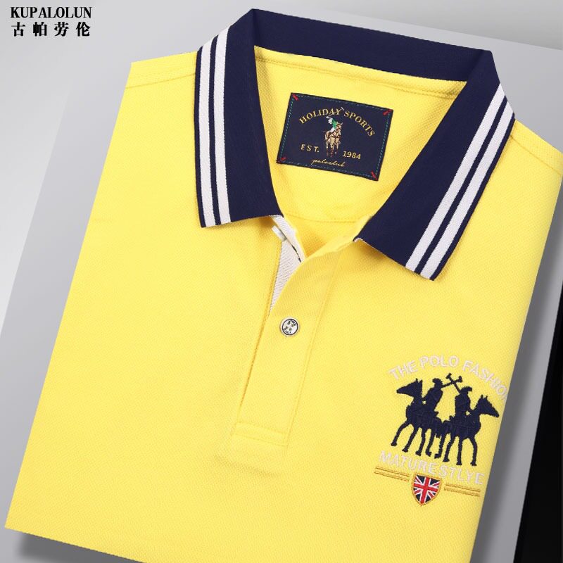 高端保罗时尚休闲纯棉短袖T恤男青年上衣半袖翻领上衣polo衫夏季