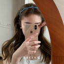 极细牛仔布高级感发箍女发卡洗脸头箍夏天女头饰 preeKr雾蓝波浪