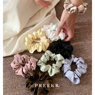 preeKr夏季 清新缎面高级感简约大肠发圈女发绳高级感头绳2025新款