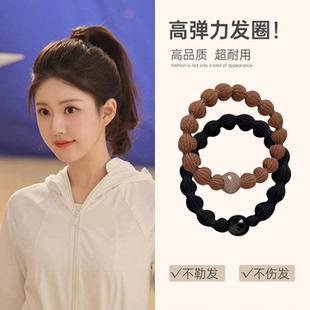 Pree百搭高马尾高弹力基础纯色发圈头绳2026新款 扎马尾发绳头饰