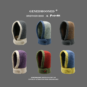 冬季 巴拉克拉法帽男女防寒护耳保暖针织毛线帽围脖一体包头冷帽潮