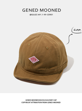 日系复古街头黑色工装帽短檐软顶百搭遮阳防晒棒球帽子男女夏季潮