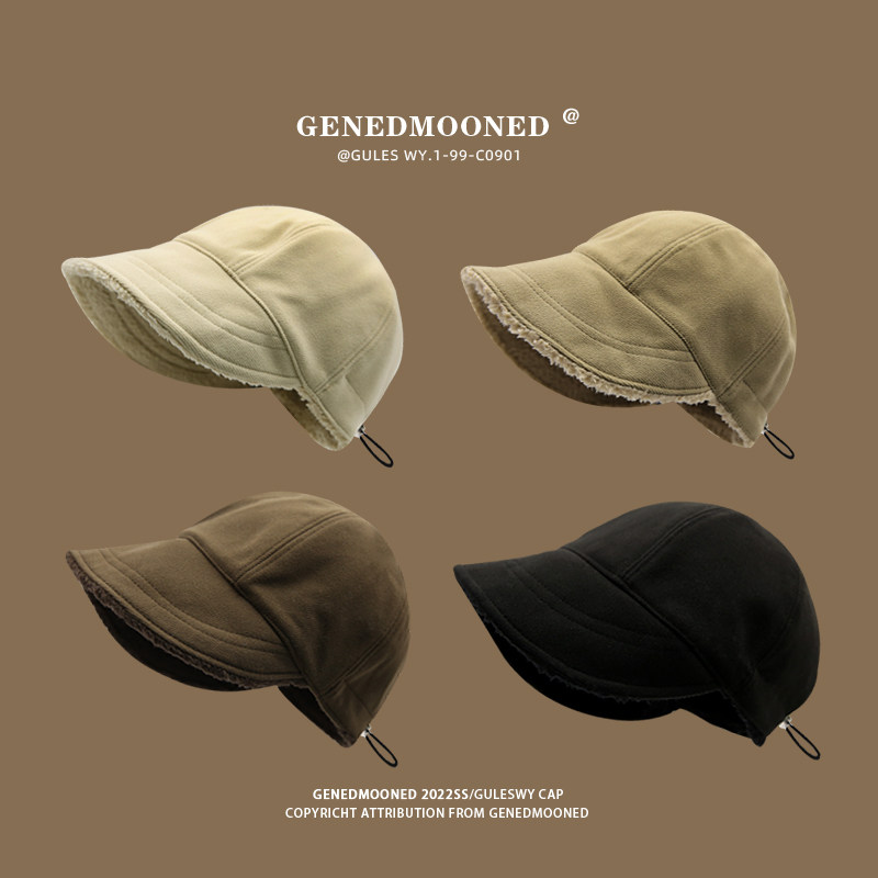 羊羔绒渔夫帽女2022新款秋冬加绒加厚保暖防寒盆帽显脸小鱼夫帽子,服饰配件/皮带/帽子/围巾,帽子,淘宝优惠券,粉丝福利购,淘宝优惠卷