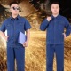 劳保服工装 薄款 短袖 男电焊防烫电力精梳棉长袖 弹力牛仔工作服套装