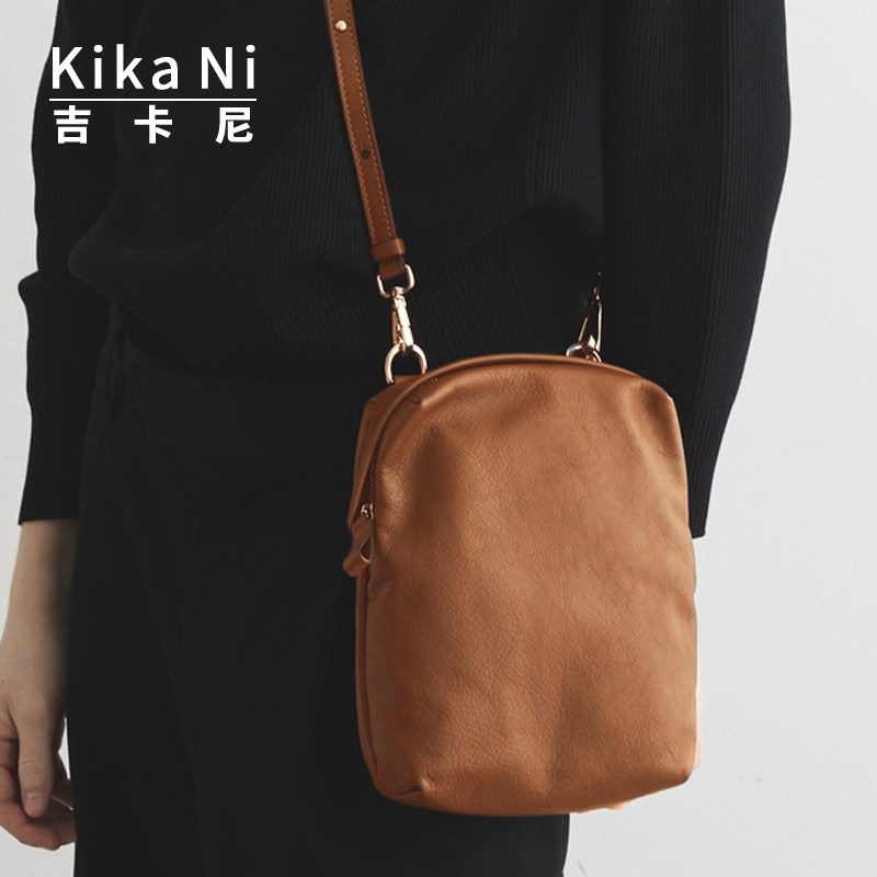 吉卡尼 软牛皮休闲小包男士真皮大容量单肩斜挎包通勤竖款背包潮,箱包皮具/热销女包/男包,男士包袋,淘宝优惠券,粉丝福利购,淘宝优惠卷