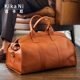 吉卡尼轻奢旅行袋男士 大容量商务真皮行李包复古旅行包手提行李袋