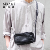 日常百搭男士 吉卡尼 日系真皮小包 斜挎包头层牛皮单肩包手机包