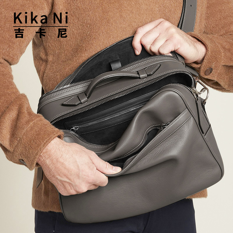 吉卡尼手工简约斜挎包通勤公文包