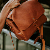 吉卡尼 手工美式 真皮斜挎包植鞣牛皮单肩信使包复古邮差手提包男