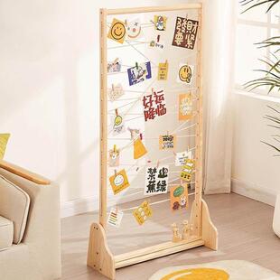 *麻绳网格装饰架挂饰相片框婚礼照片展示架落地式办公室背景展i.