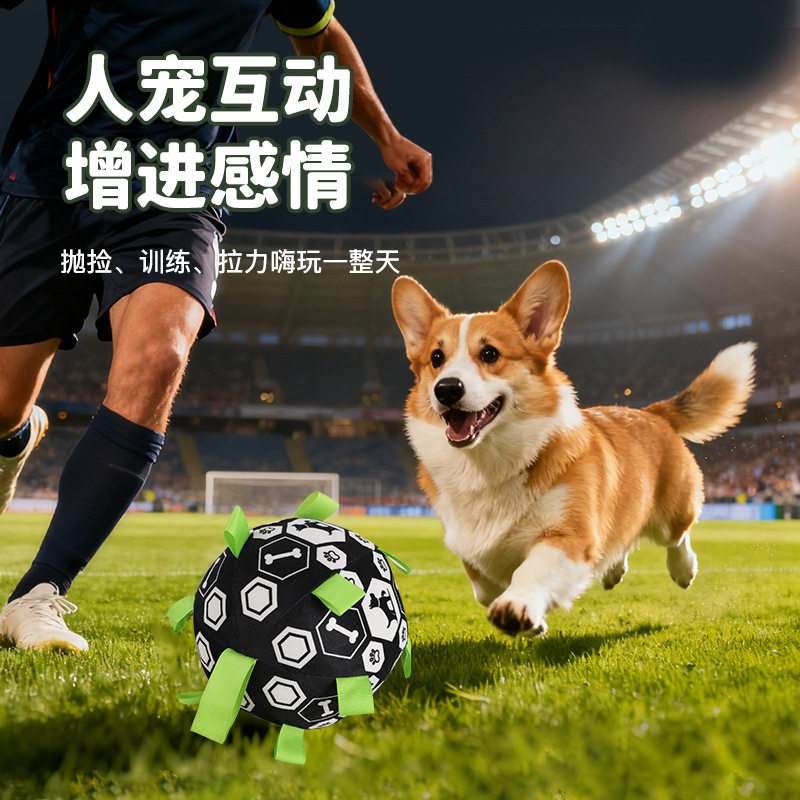 世界杯狗狗玩具球狗狗户外足球玩具耐磨牙耐咬解闷电动铃铛球批发