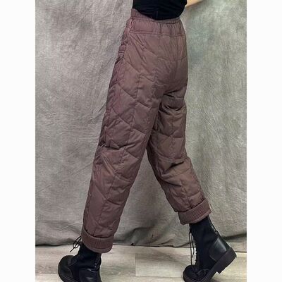 2025冬季新款加厚长裤女防风保暖外穿轻薄感宽松休闲束脚百搭棉裤