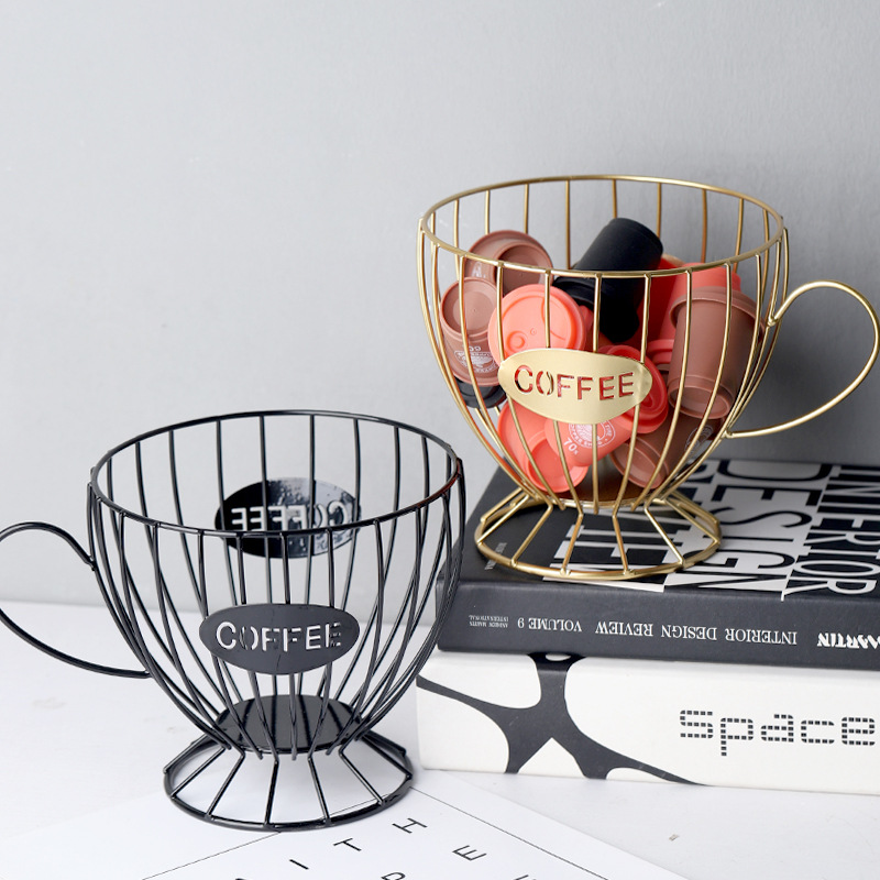 胶囊咖啡收纳盒茶水间桌面吧台置物架展示架子大容量零食储存罐