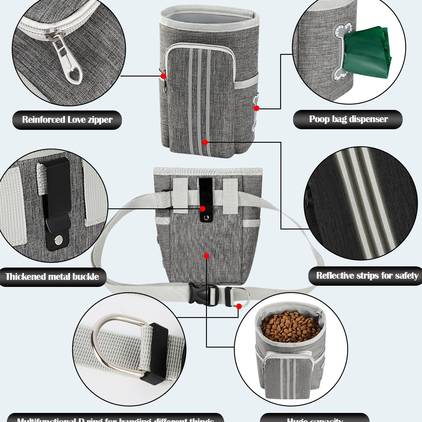 大容量宠物零食袋磁吸扣遛狗包户外防漏狗粮包狗狗训犬包,宠物/宠物食品及用品,背包/箱包,淘宝优惠券,粉丝福利购,淘宝优惠卷
