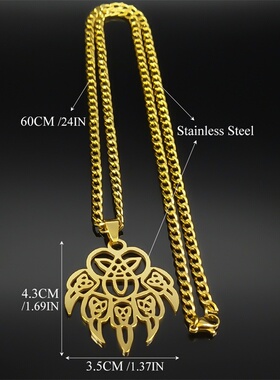 欧美新款爱尔兰结项链不锈钢配饰饰品感嘻哈风吊坠饰品