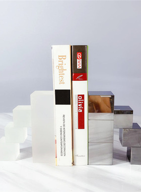 现代简约欧式水晶几何楼梯攀登书档摆件样板房售楼处软装饰品